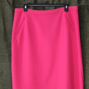 Loft Bright Pink Pencil Skirt, Size 12